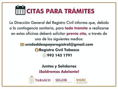 registro civil tabasco citas|Registro Civil Tabasco